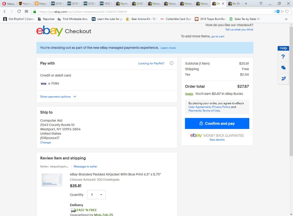 ebay sales tax